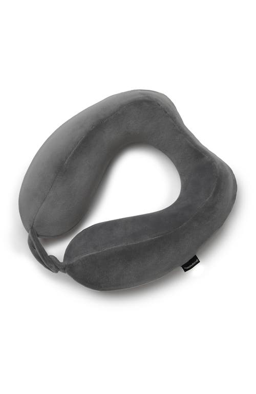 Brookstone Ultra Dorm Memory Foam Neck Pillow In Gray