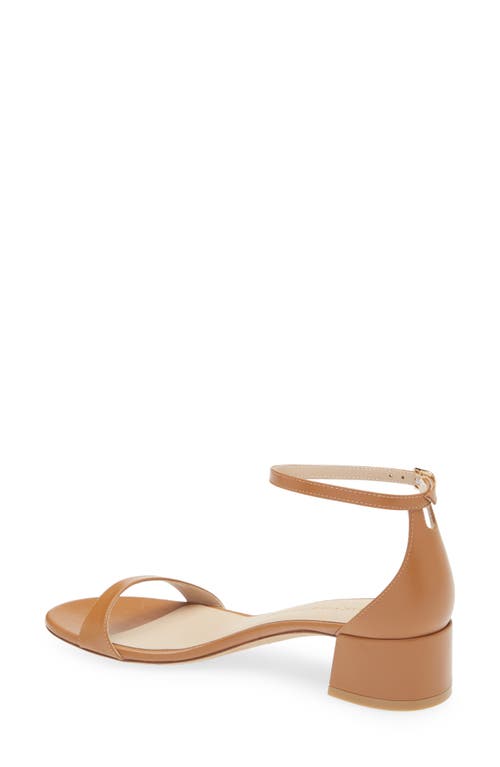 Stuart Weitzman Nudist Block Heel Sandal In Macchiato