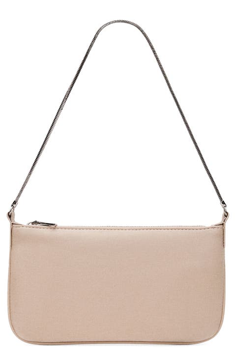 Slim Canvas Chain Handle Bag