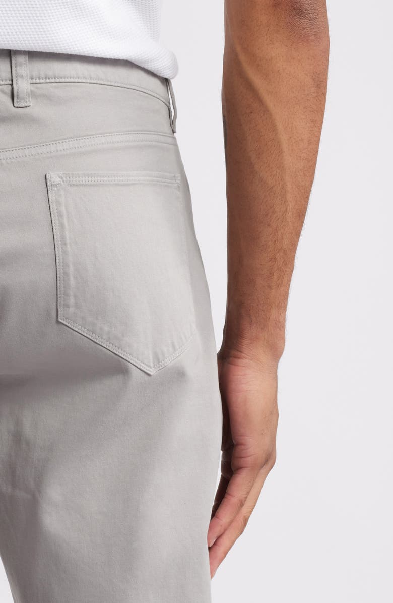 Johnston & Murphy Straight Leg Stretch Pima Cotton Pants, Alternate, color, Light Gray