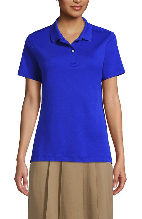 School Uniform  Short Sleeve Feminine Fit Interlock Polo Shirt