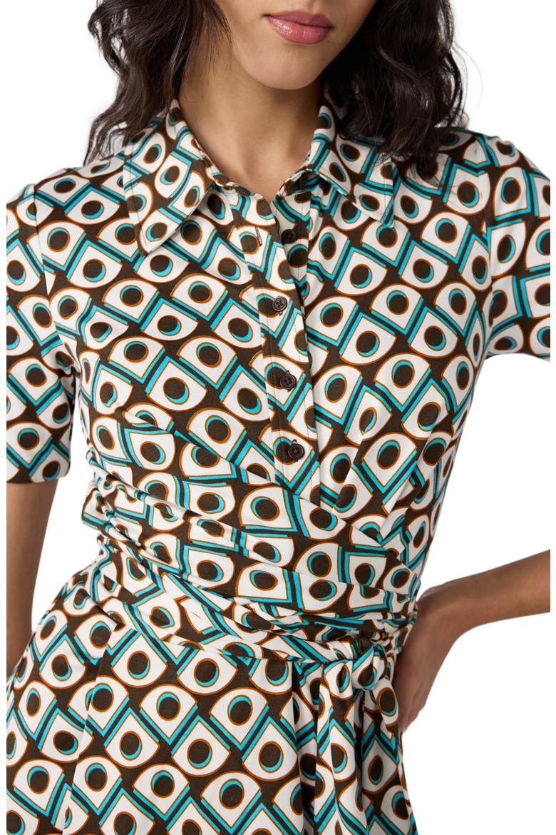 Didi Geo Print Wrap Shirtdress, Alternate, color, FAN CLUB WOODSTOCK