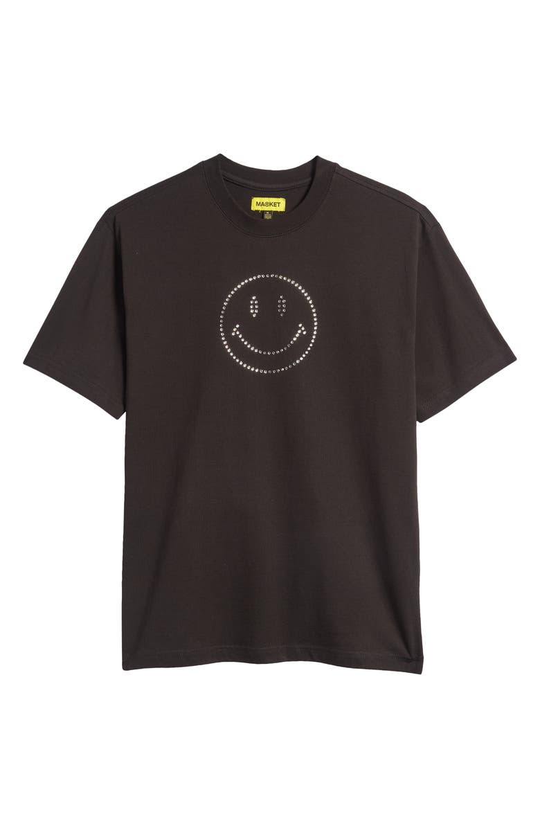MARKET SMILEY<sup>®</sup> Swarovski<sup>®</sup> Crystal Embellished Cotton T-Shirt, Alternate, color, 