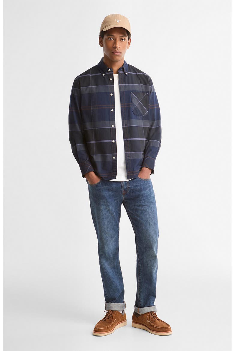 Dunoon Tartan Cotton Button Down Shirt, Alternate, color, MIDNIGHT LOCH