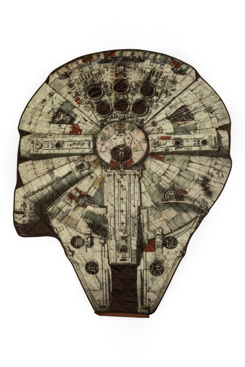 Star Wars Millennium Falcon Blanket in a Bag, Alternate, color, BROWN