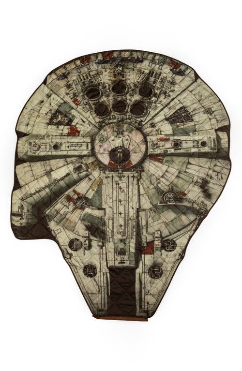 Picnic Time Star Wars Millennium Falcon Blanket In Brown