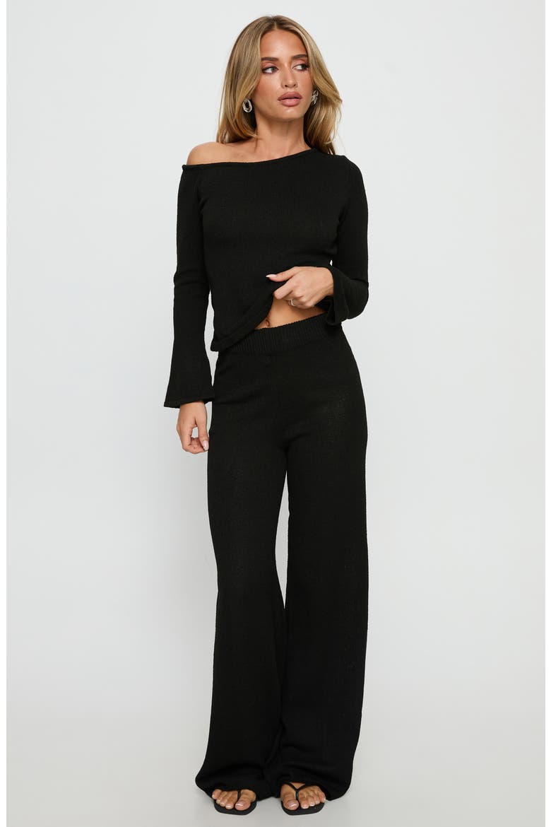 Jaede Off the Shoulder Sweater, Alternate, color, BLACK