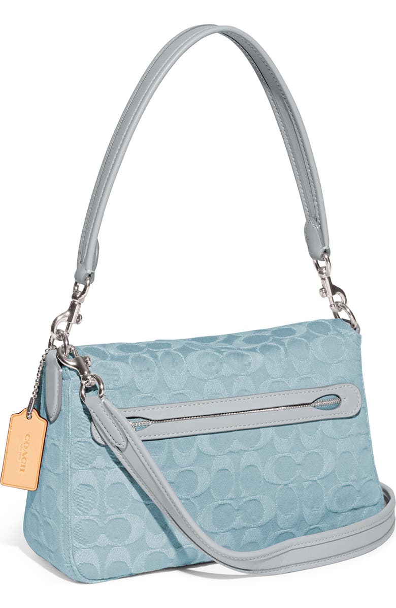 COACH Tabby Soft Signature Washed Denim Shoulder Bag, Alternate, color,