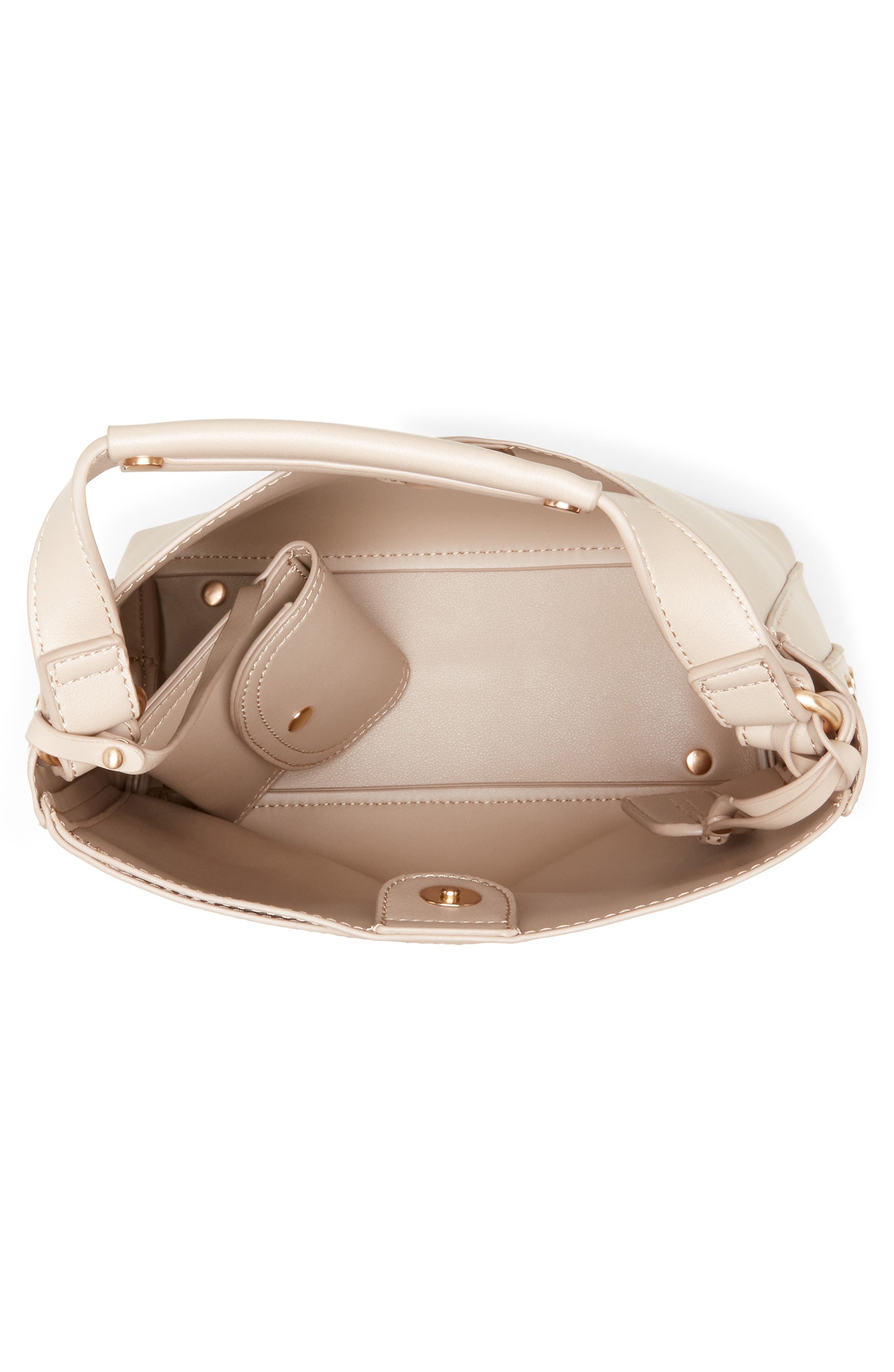 Hingi Faux Leather Shoulder Bag, Alternate, color, NUDE