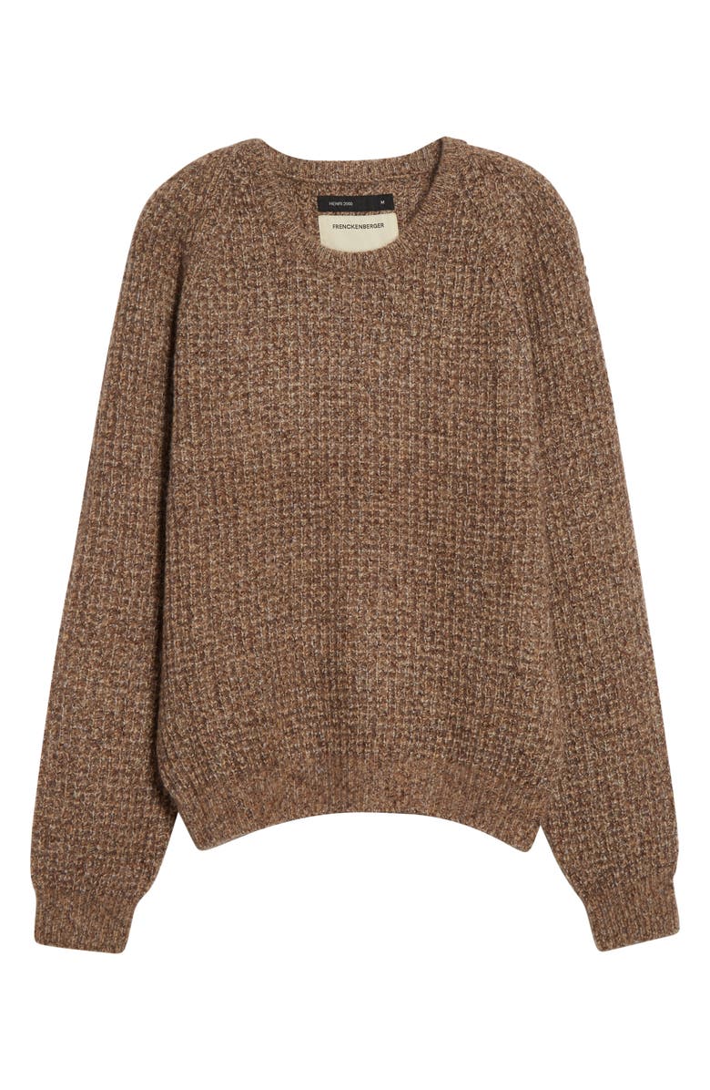FRENCKENBERGER Waffle Stitch Cashmere & Silk Sweater, Alternate, color, Brown/ Beige