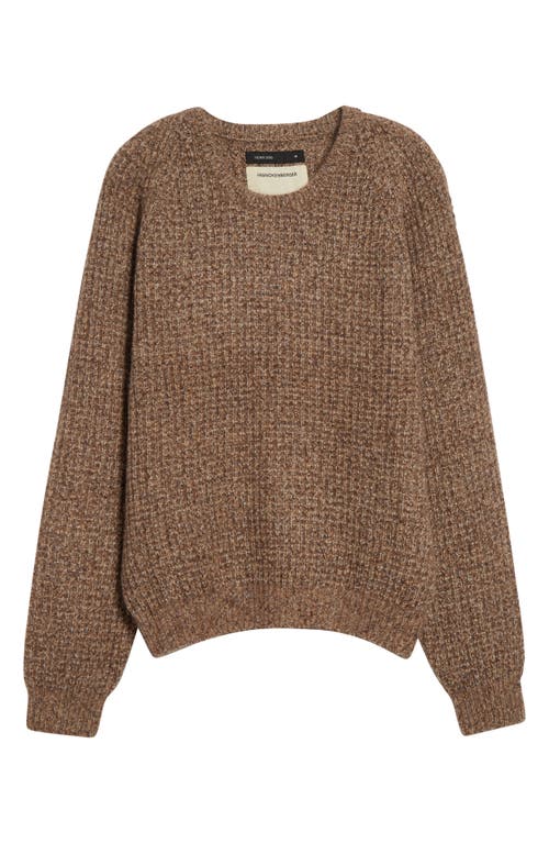 Frenckenberger Waffle Stitch Cashmere & Silk Sweater In Brown
