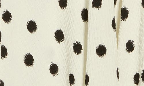 Renee C Polka Dot Sleeveless Fit & Flare Midi Dress In Gold