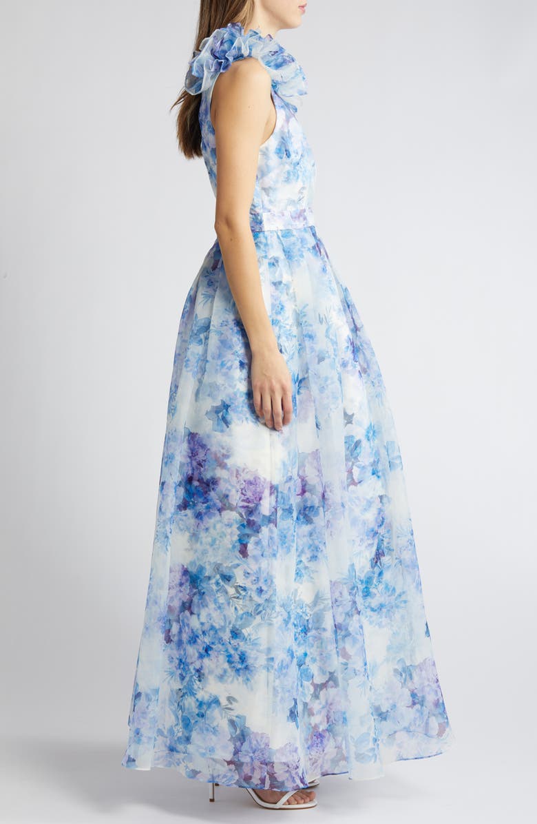 Julia Jordan Ruffle Floral Gown, Alternate, color, 
