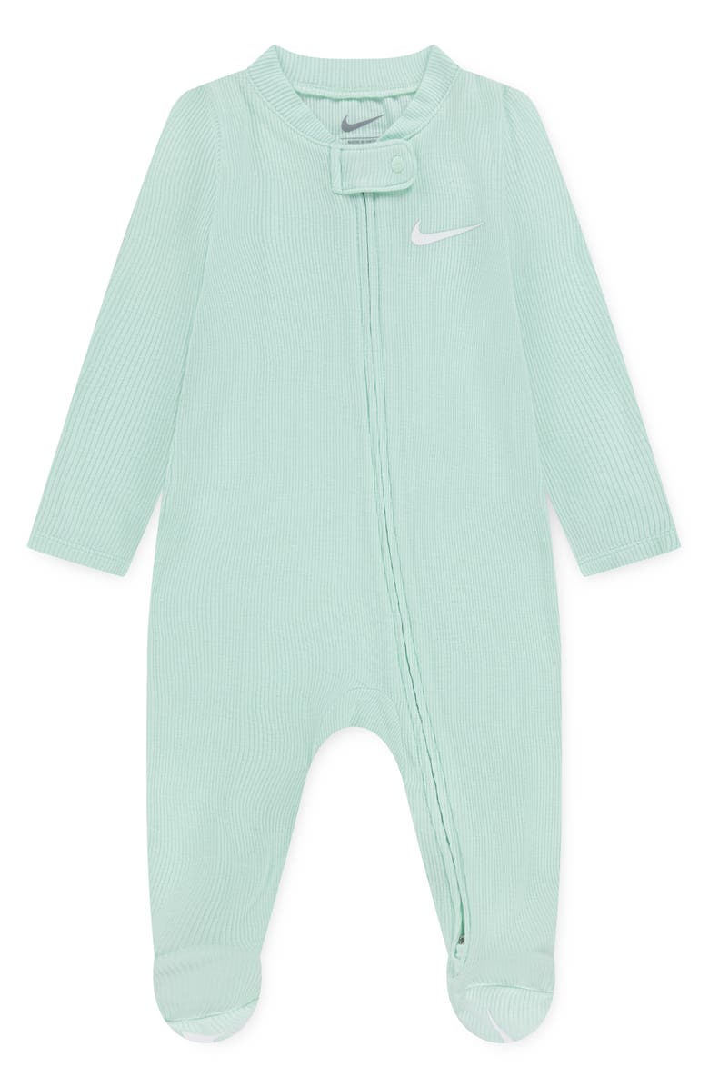 Nike Rib Knit Footie, Main, color, Mint Foam