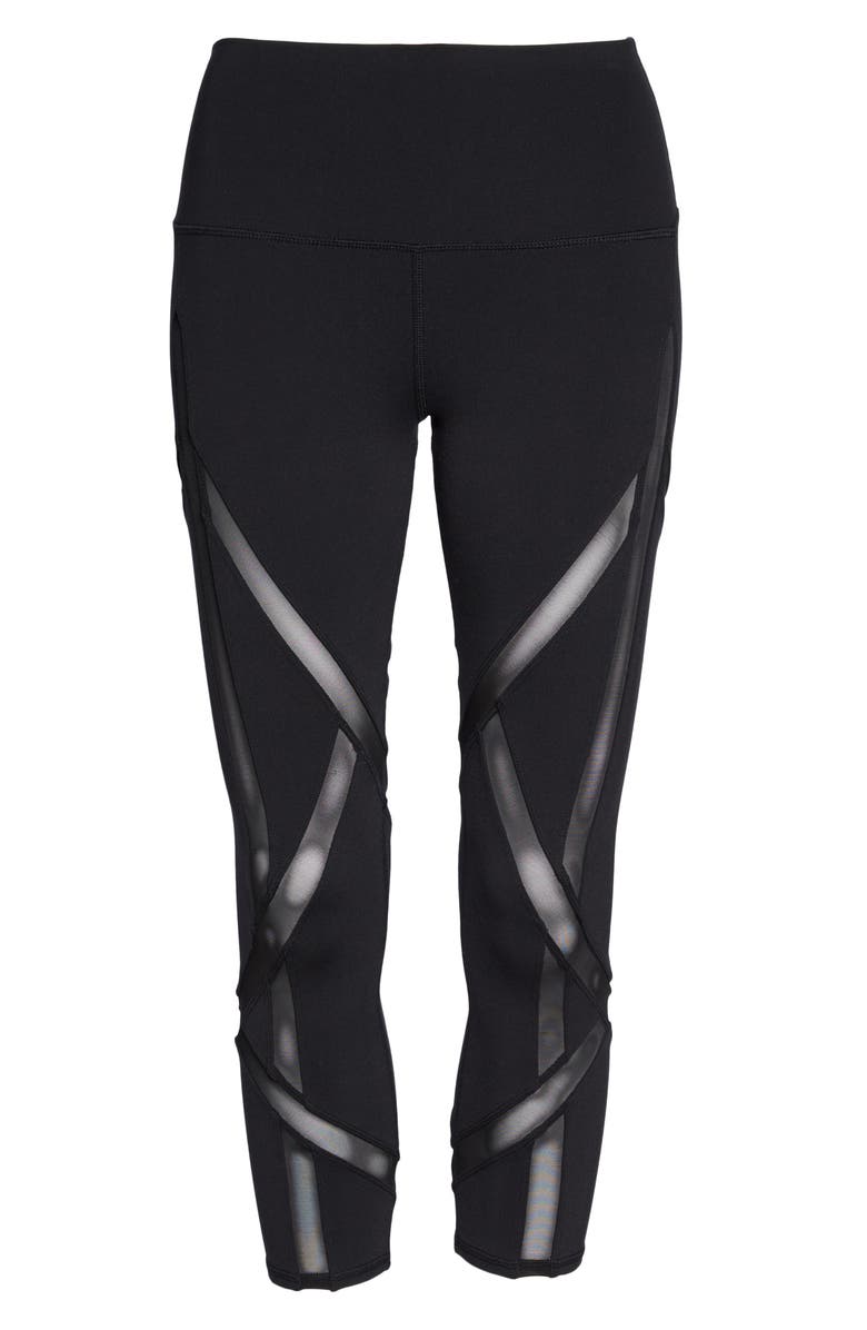 Alo Laced High Waist Capri Leggings, Alternate, color, 