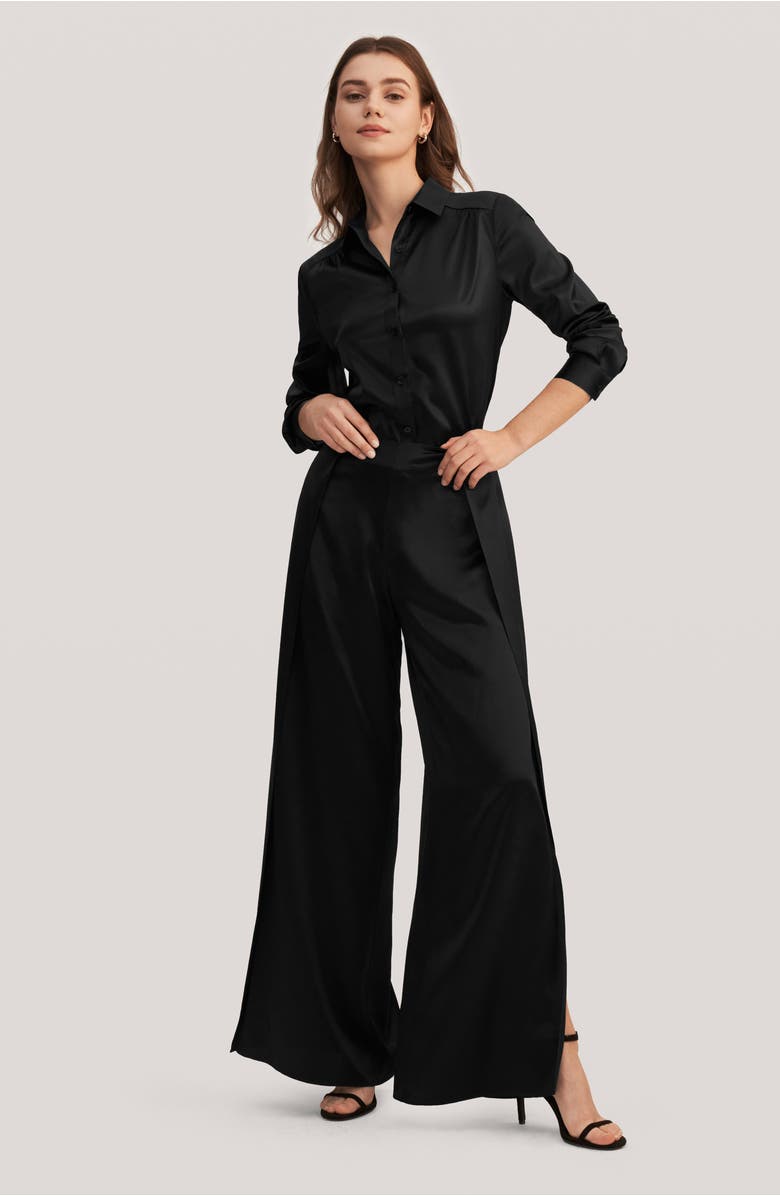 Lilysilk Long Sleeves Collared Silk Blouse, Alternate, color,