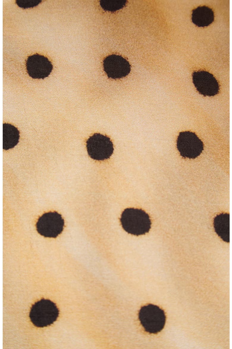 Polka Dot Cowl Neck Maxi Dress, Alternate, color, OKRA YELLOW MULTI
