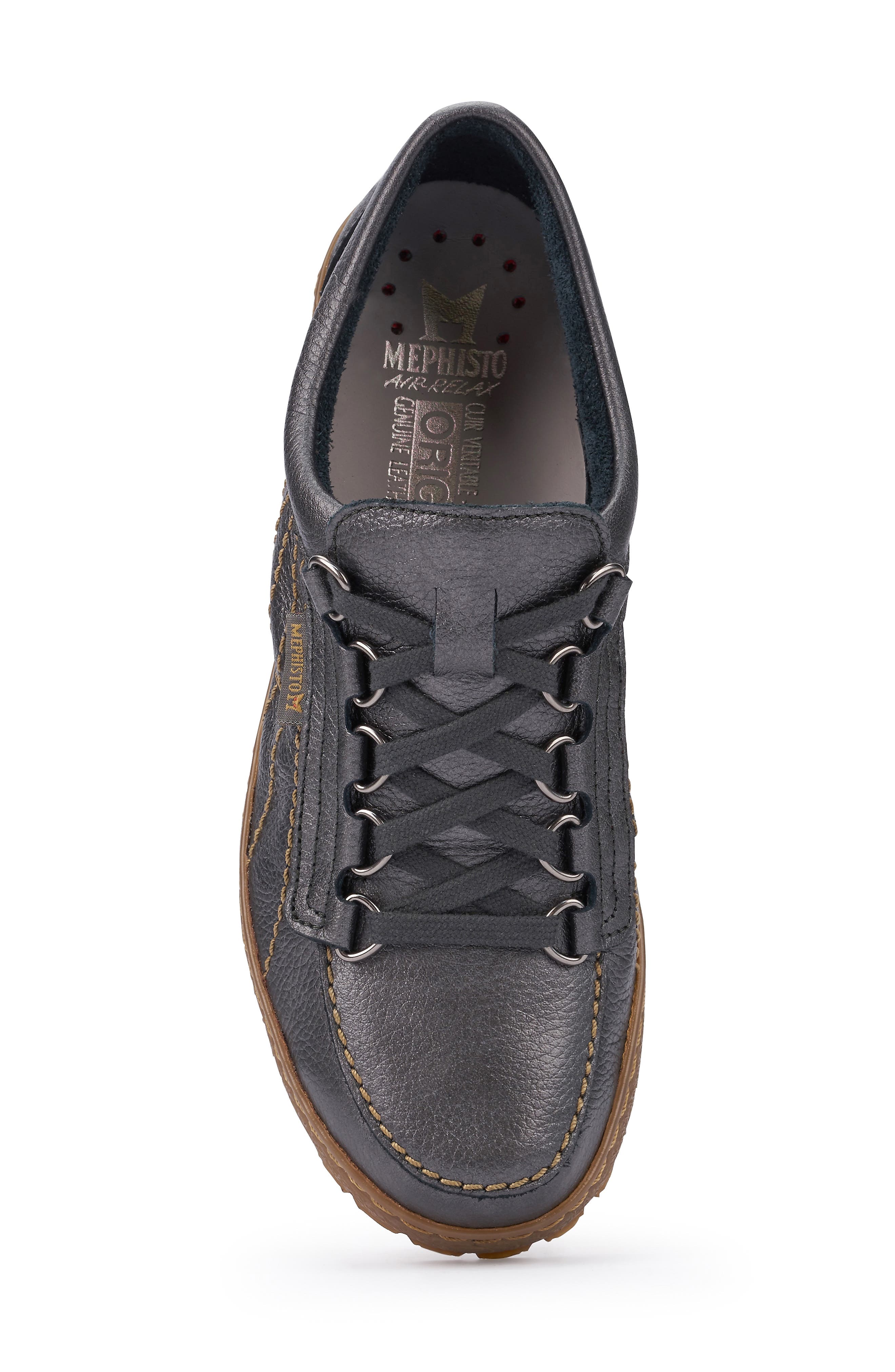 Lady Low Top Sneaker, Alternate, color, GRAPHITE LEATHER
