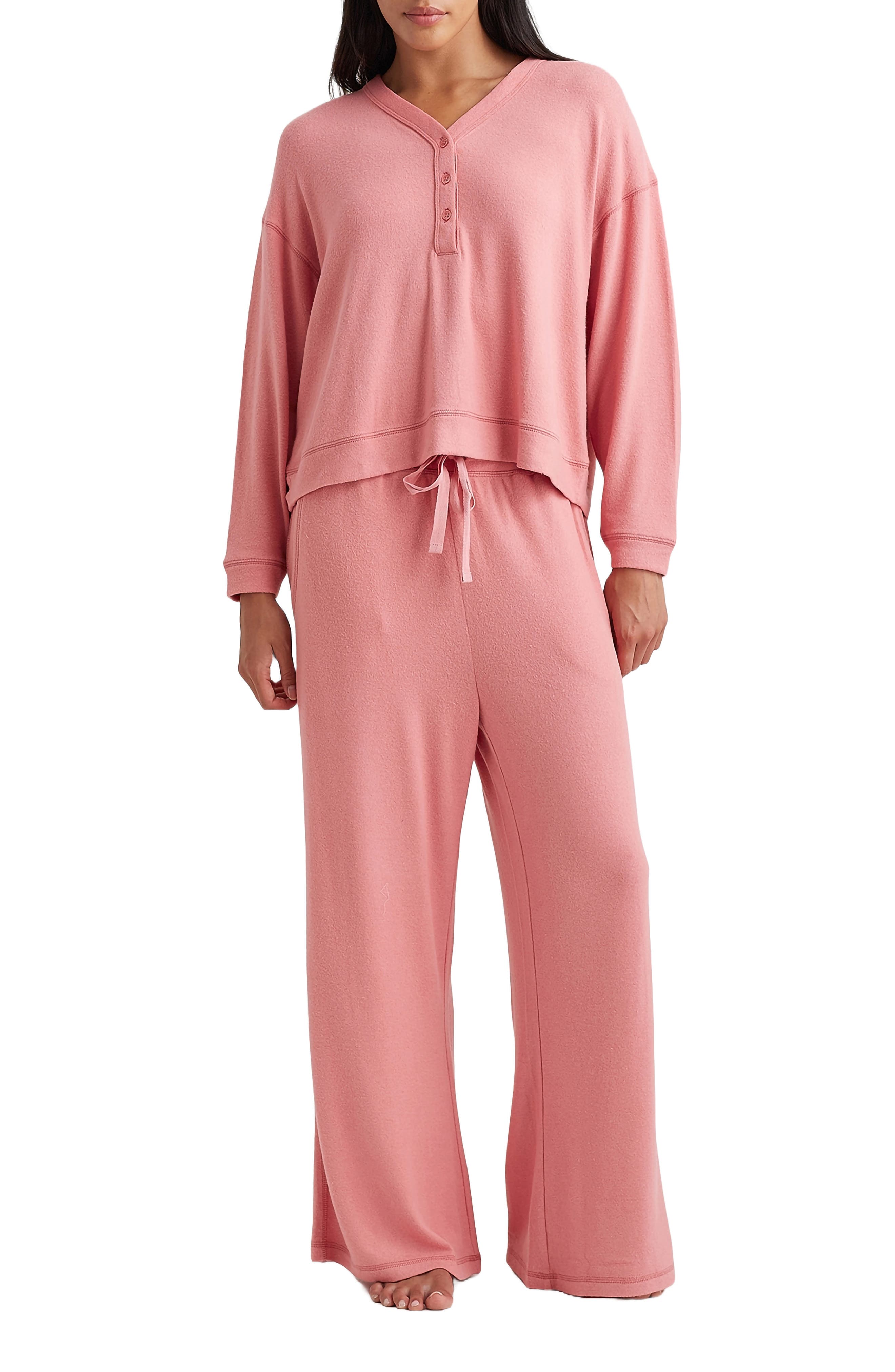 Papinelle Feather Soft Boxy Pajamas in Rose Blush 