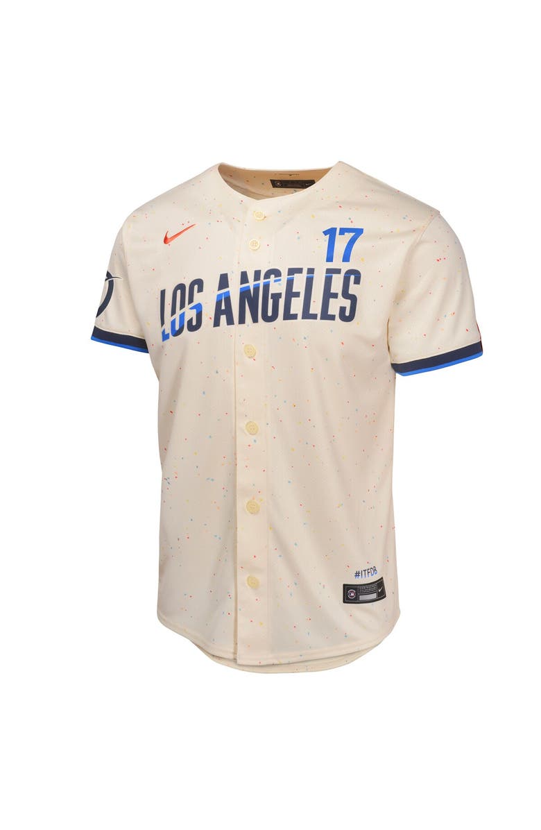 Nike Youth Nike Shohei Ohtani Cream Los Angeles Dodgers 2024 City Connect Limited Player Jersey, Alternate, color, 