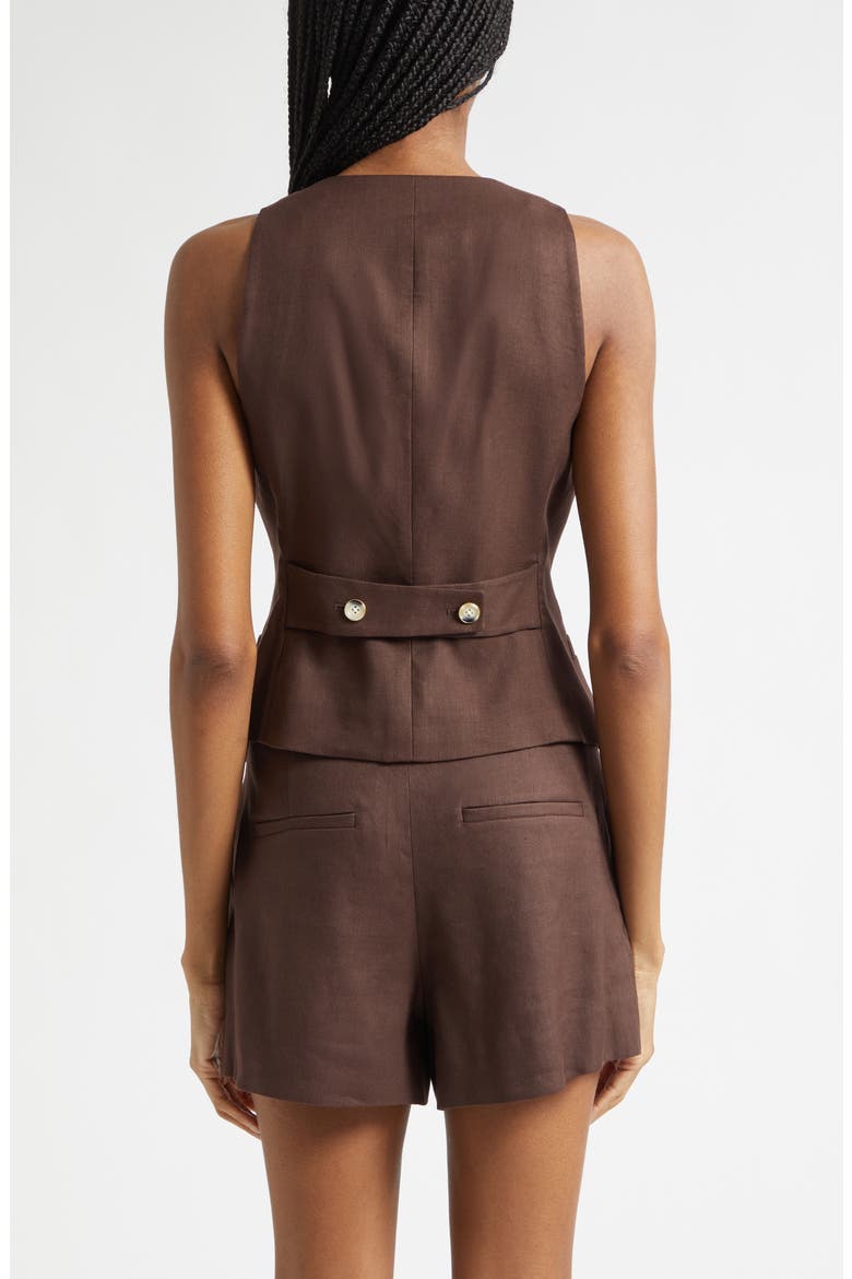 Hartwell Linen Blend Vest, Alternate, color, DARK MOCHA