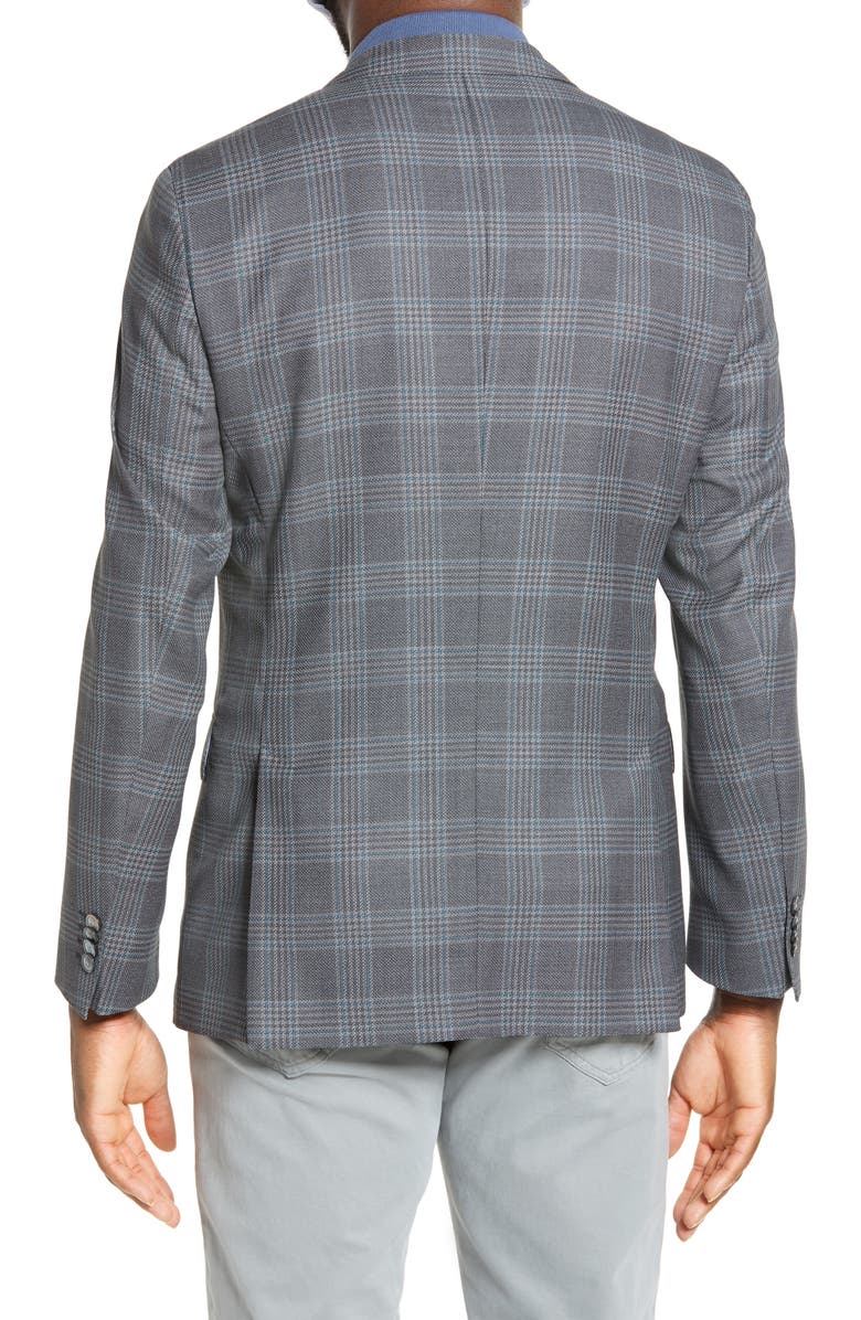 BOSS Hartlay Slim Fit Plaid Wool Sport Coat, Alternate, color, 