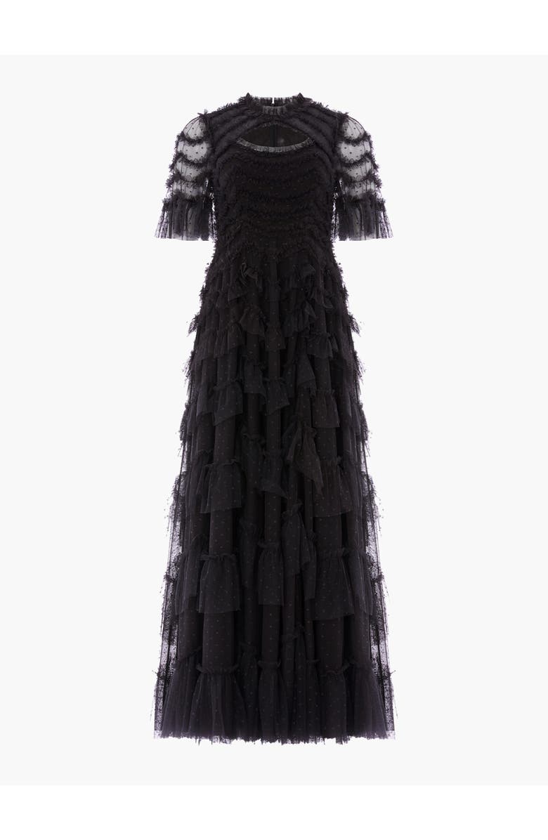 Needle & Thread Aviana Short Sleeve Gown, Alternate, color, Graphite