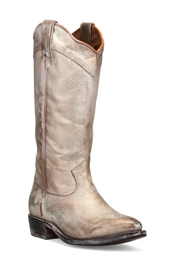 Frye Billy Daisy Knee High Western Boot In Gold