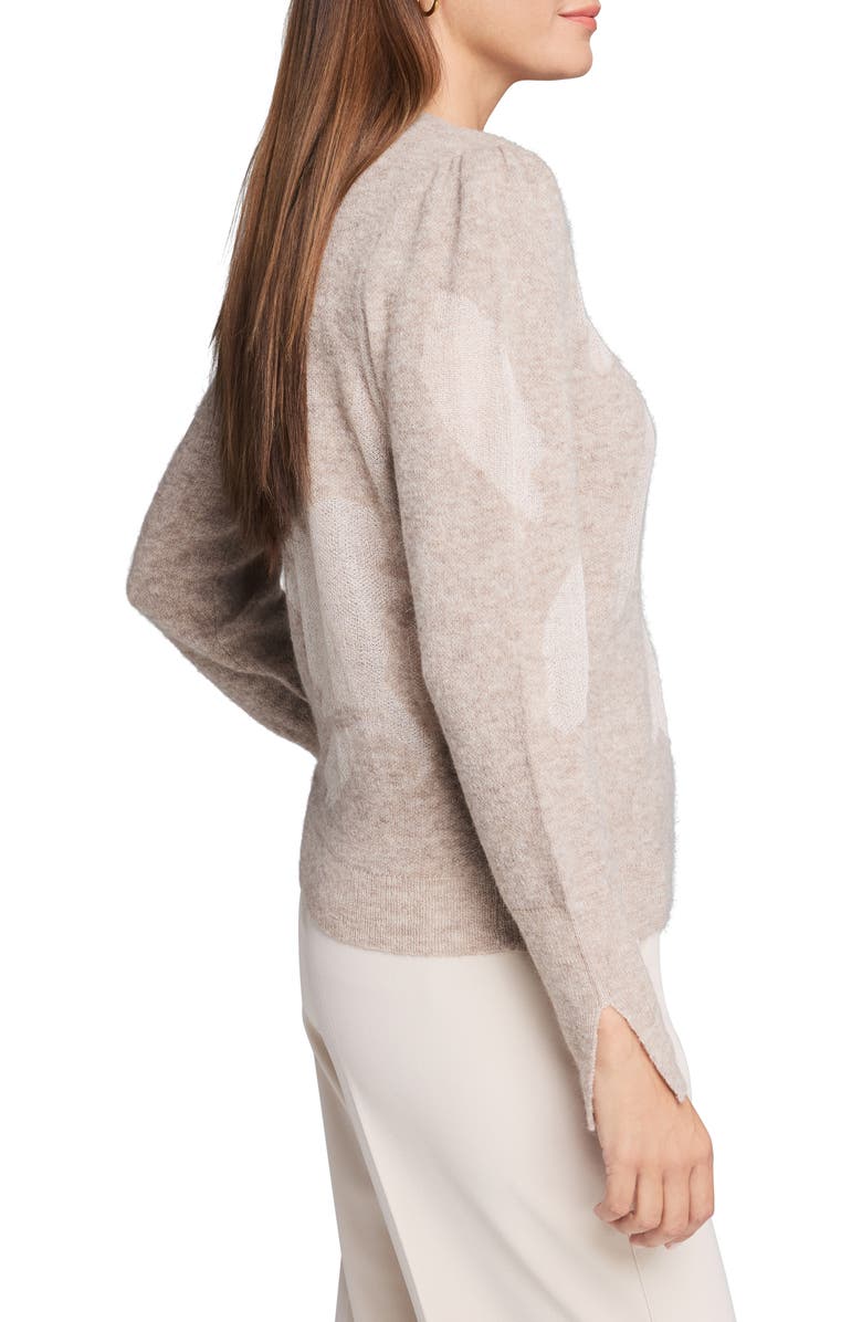 NIC+ZOE Lace Knit Floral Sweater, Alternate, color, Neutral Multi