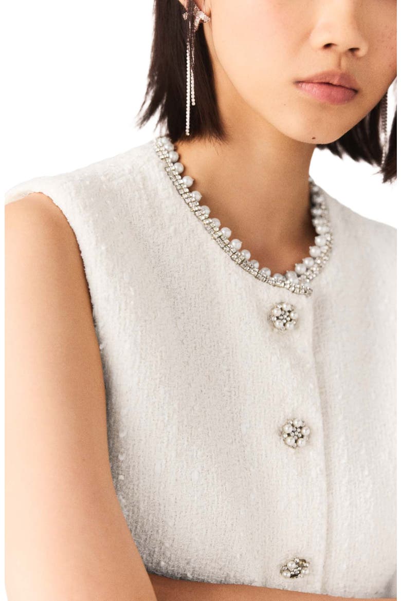 Beaded tweed jacket, Alternate, color, Ecru