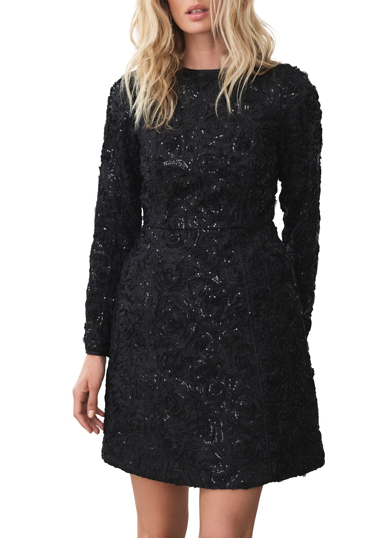 Sequin Applique Mini Dress - image 2