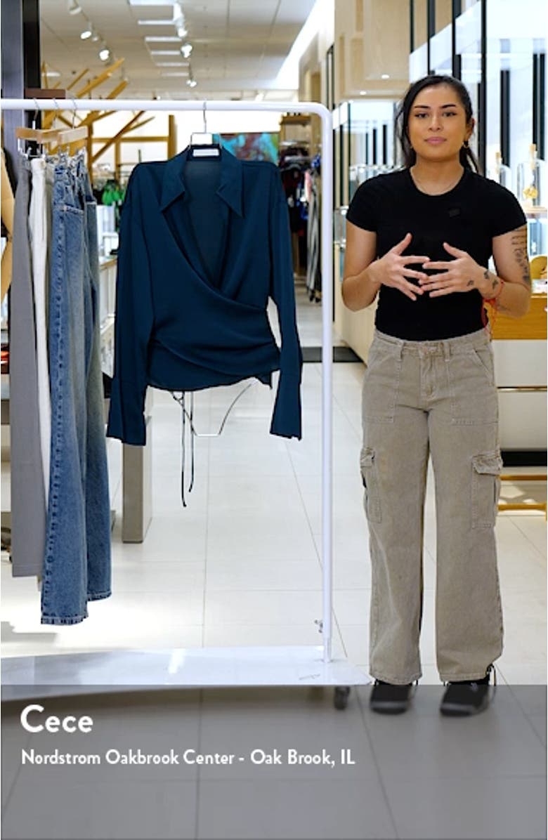 Long Sleeve Wrap Top, sales video thumbnail