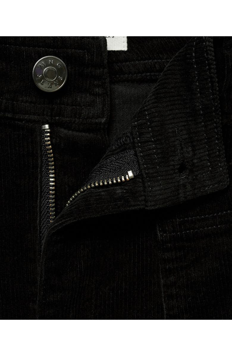 MANGO Catherin High Waist Crop Wide Leg Corduroy Culotte Pants, Alternate, color,