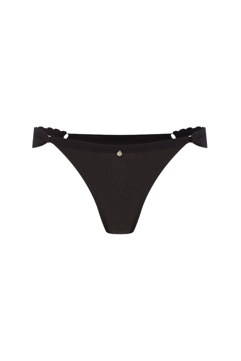 Mia Babydoll & Thong Set, Alternate, color, Black