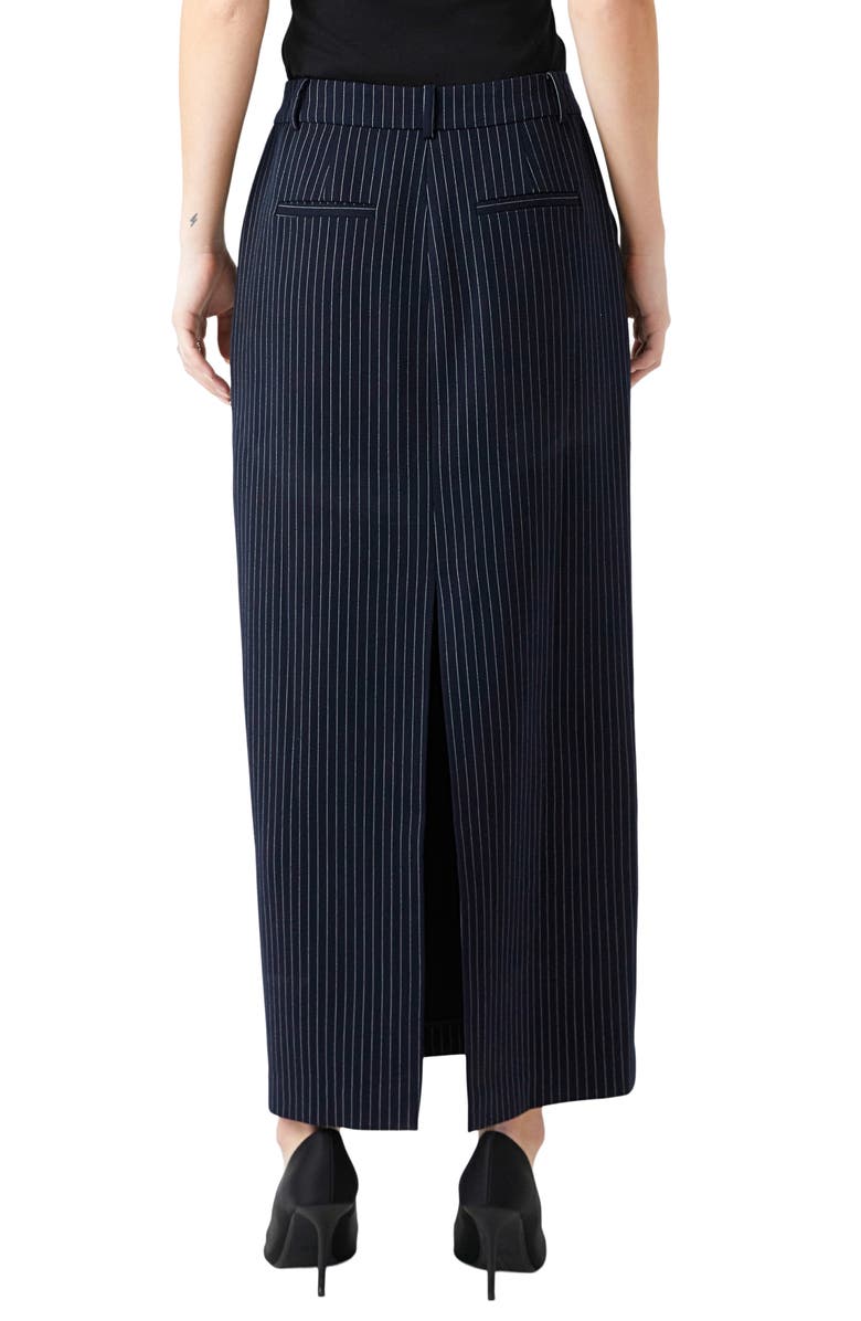 Grey Lab Pinstripe Maxi Skirt, Alternate, color,