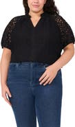 CeCe Raglan Sleeve Lace Top