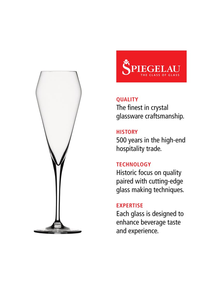 Willsberger Champagne Flute Glass Set of 4, Alternate, color, Clear