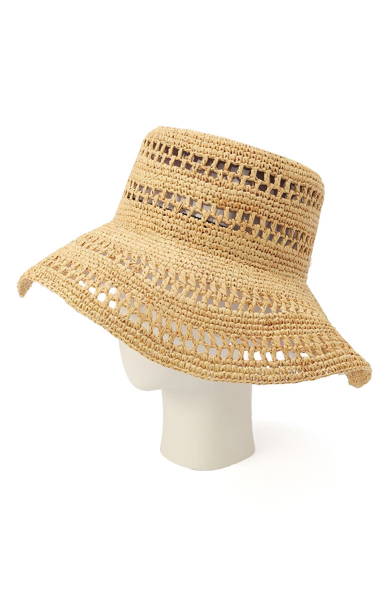 Kate Spade New York open weave sun hat, Alternate, color, 