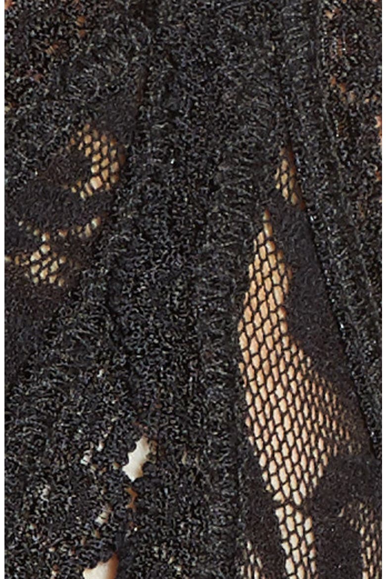 'Peekaboo' Lace Bralette, Alternate, color, BLACK