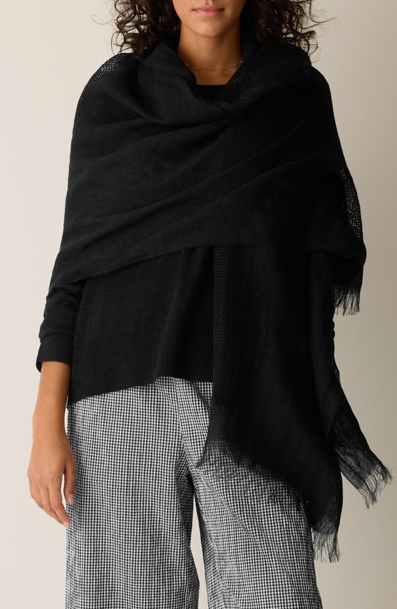 Eileen Fisher Linen Circles Scarf, Main, color,