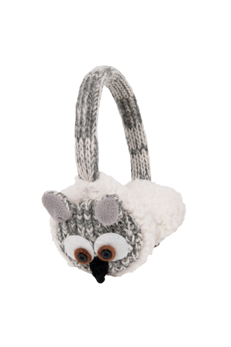 Owl Earmuffs, Main, color, Grey