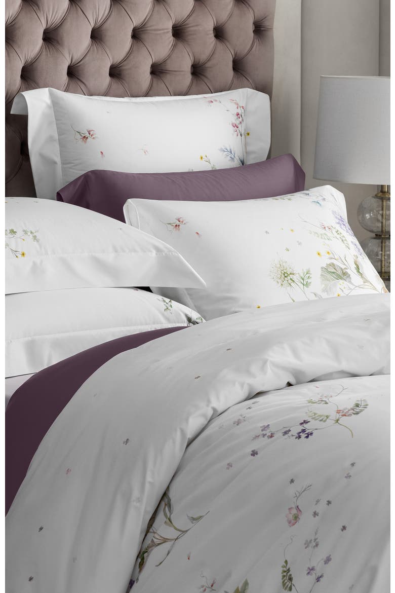 Fleur pillowcase, Alternate, color, White