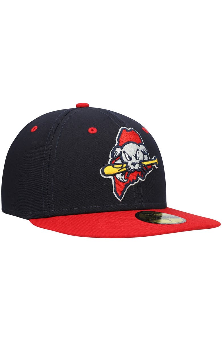 New Era Men's New Era Navy Portland Sea Dogs Authentic Collection Team Alternate 59FIFTY Fitted Hat, Alternate, color, 