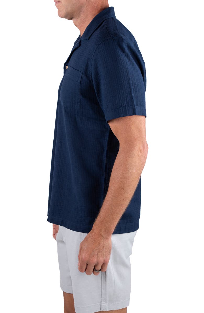Tailor Vintage Cotton Dobby Cabana Shirt, Alternate, color, Navy Blazer