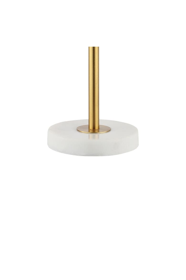 Amelie 28" 2-Light Coastal Vintage Iron LED Table Lamp, Brass Gold/White, Alternate, color, Brass Gold