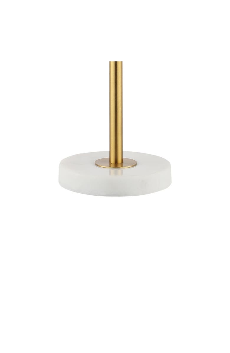JONATHAN Y Amelie 28" 2-Light Coastal Vintage Iron LED Table Lamp, Brass Gold/White, Alternate, color,