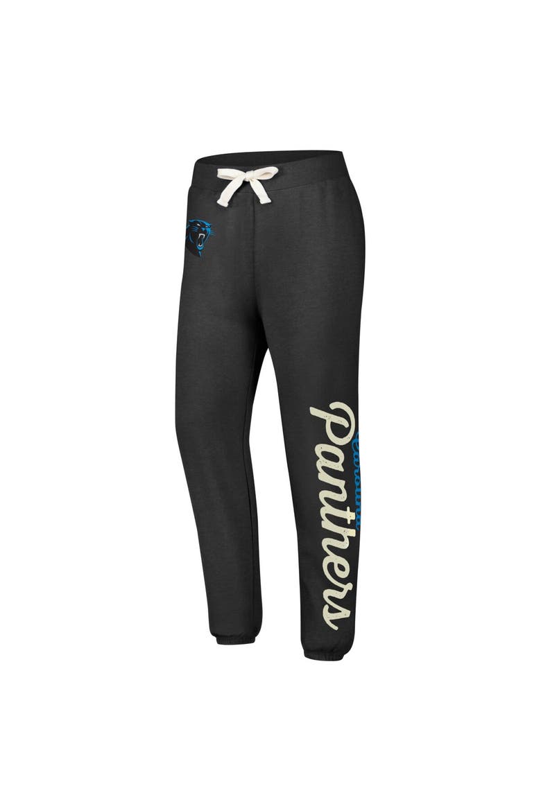 Women's G-III 4Her by Carl Banks Black Carolina Panthers Scrimmage Fleece Pants, Alternate, color, Black