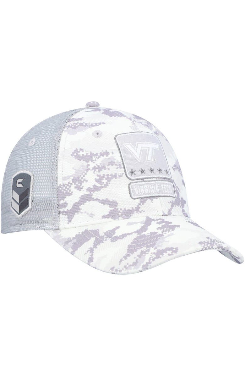 COLOSSEUM Men's Colosseum Camo Virginia Tech Hokies OHT Military Appreciation 2400 Trucker Snapback Hat, Alternate, color, 