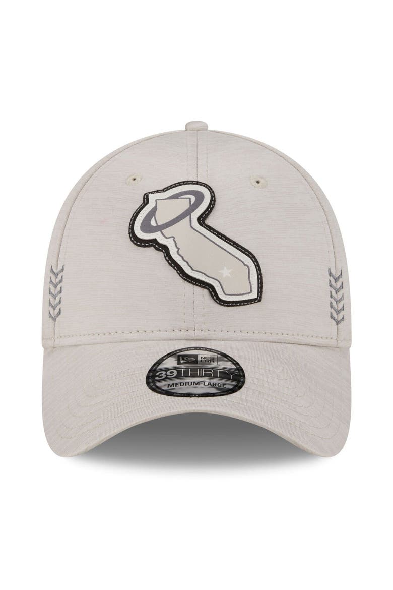 Men's New Era  Cream Los Angeles Angels 2024 Clubhouse 39THIRTY Flex Fit Hat, Alternate, color, Cream