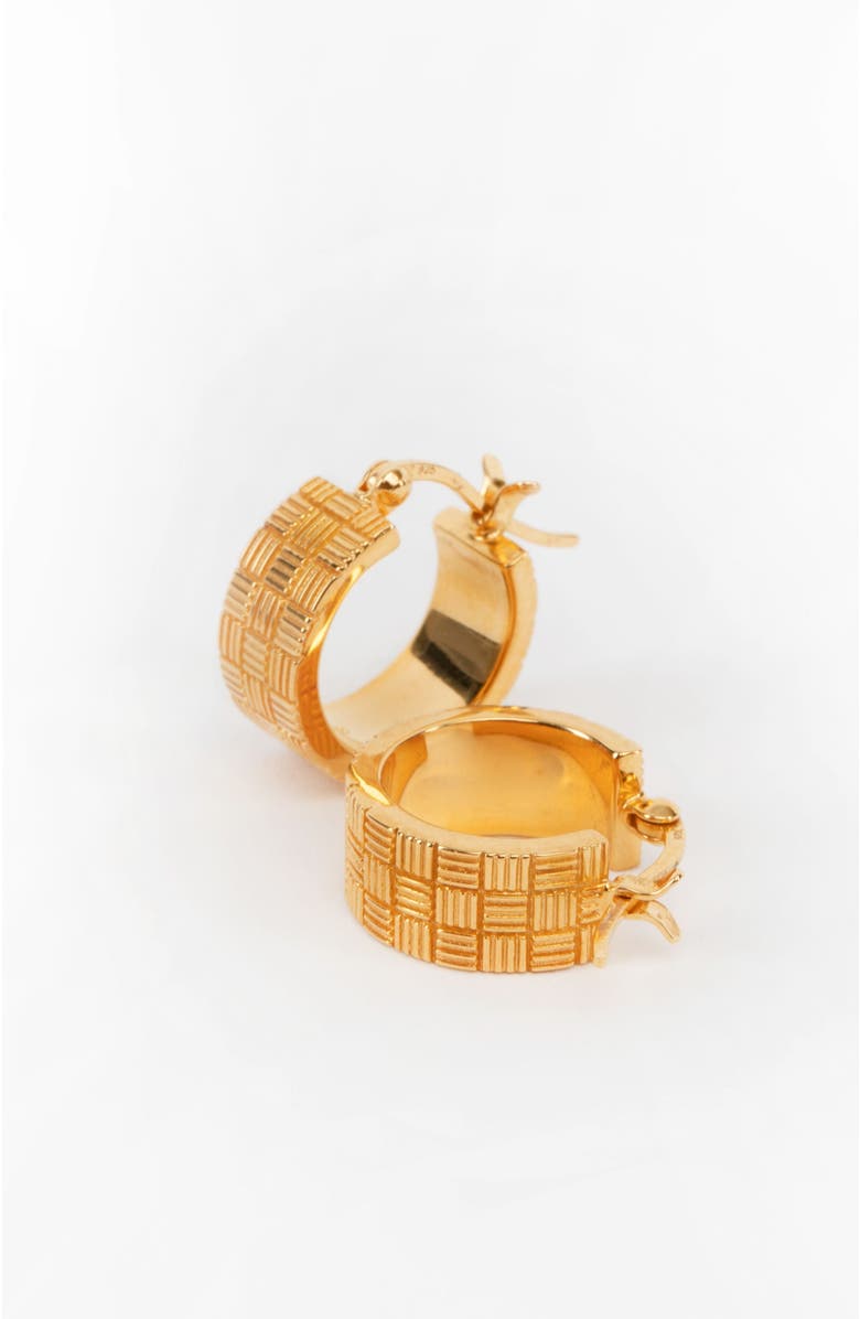 Gwen Beloti Woven Hoop Earrings, Main, color, Gold